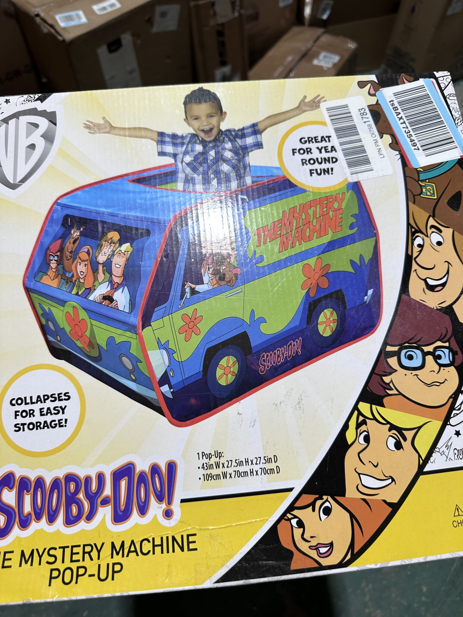 Sunny Days Entertainment Scooby Doo Mystery Machine Tent Kids Pop Up