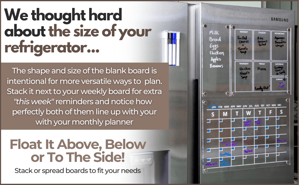 3 magnetic planning boards