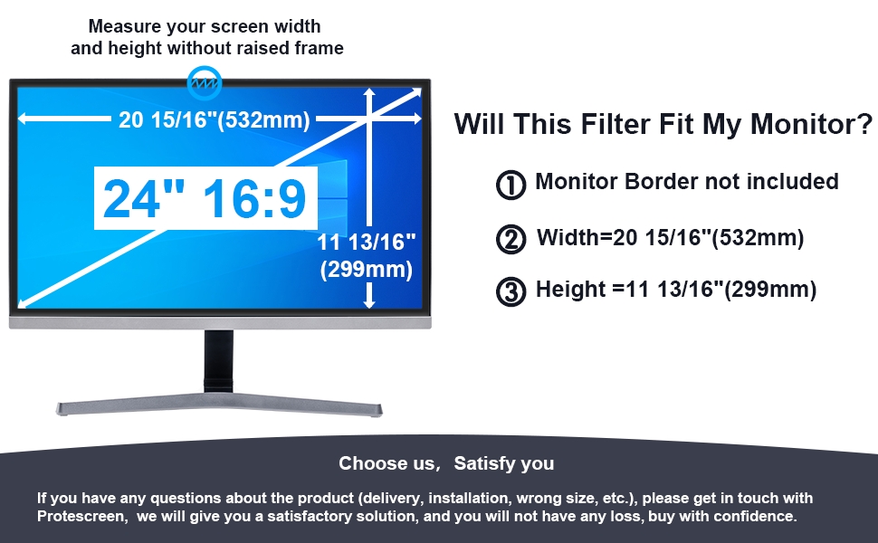 24 inch computer privacy screen filter