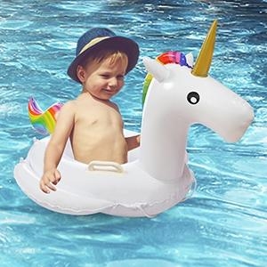 MorTime Baby Pool Float Unicorn Inflatable Swimming Ring Seat