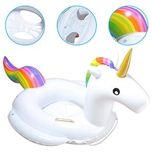 MorTime Baby Pool Float Unicorn Inflatable Swimming Ring Seat 