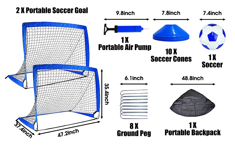 Kids Soccer Goal for Backyard Set