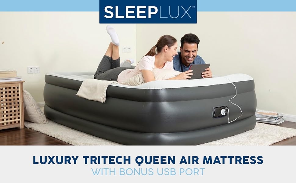 Bestway SleepLux Luxury Tritech Queen Airbed Air Mattress